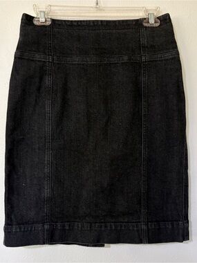 Anne Klein Stretch Denim Pencil Skirt
